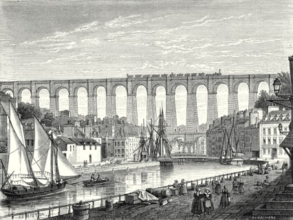 The Morlaix viaduct, on the Paris to Brest railway line