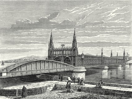 Pont sur le Rhin, entre Strasbourg et Kehl