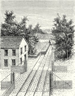 Passage à niveau et barrière