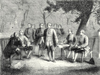 The scientific cenacle at Castle Clairac: Montesquieu and the Baron of Secondat, his son, the