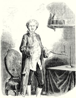 Galvani provoque les contractions de la grenouille au moyen d'un arc 
métallique