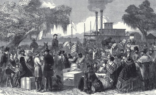 The American Civil War: Arrival Of A Federal Steamer With Flag Of Truce At Madisonville, Lake