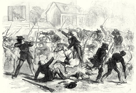 The Civil War In America; Gallant Charge of Federal Cavalry Into Fairfax Courthouse, Virginia, 22