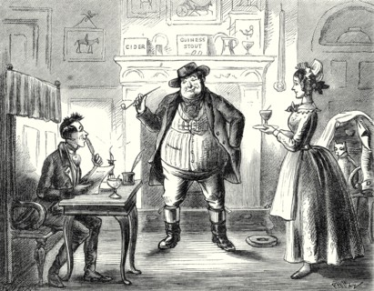 Pickwick Papers, "With a countenance greatly mollified by the softening influence of tobacco,