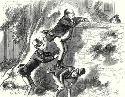 Pickwick Papers, "My dear," said Mr. Pickwick, looking over the wall, and catching sight of