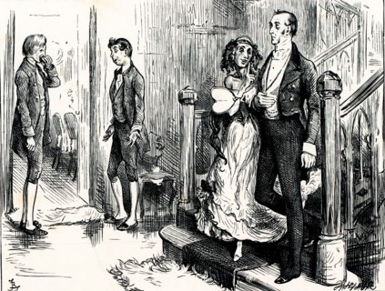 Charles Dickens, Dombey and Son. " ONE OF THE VERY TALL YOUNG MEN ON HIRE, WHOSE ORGAN OF
