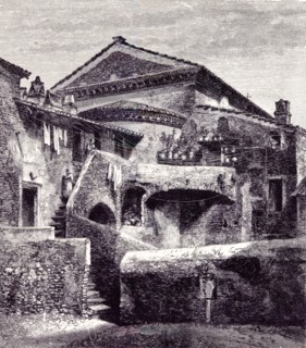 Rome Italy 1875, Behind San Crispino