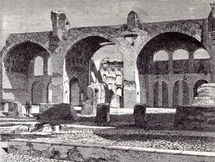Rome Italy 1875, Basilica of Constantine
