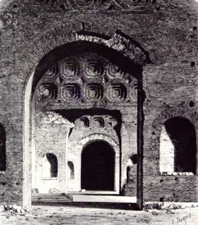 Rome Italy 1875, INTERIOR OF THE BASILICA OF CONSTANTINE.