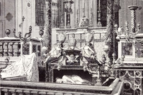Rome Italy 1875, ALTAR  AND  MONUMENT OF ST.  CECILIA