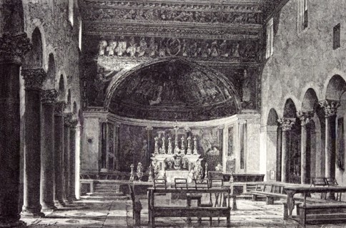 Rome Italy 1875, INTERIOR  OF  SANTA   MARIA   IN   DOMNICA