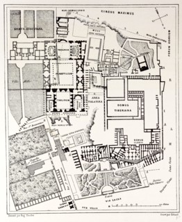 Rome Italy 1875, PLAN OF THE EXCAVATIONS ON THE PALATINE