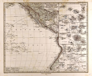 Polynesia Oceania Gotha, Justus Perthes, 1872, Atlas. Perthes, Johan Georg Justus 1749 Ã¢â‚¬â€ú