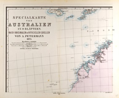 Australia Map Gotha, Justus Perthes, 1872, Atlas. Perthes, Johan Georg Justus 1749 Ã¢â‚¬â€ú 1816,