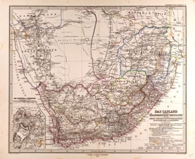 South Africa 1872 Map Gotha, Justus Perthes, 1872, Atlas. Perthes, Johan Georg Justus 1749 Ã¢â‚¬â€ú