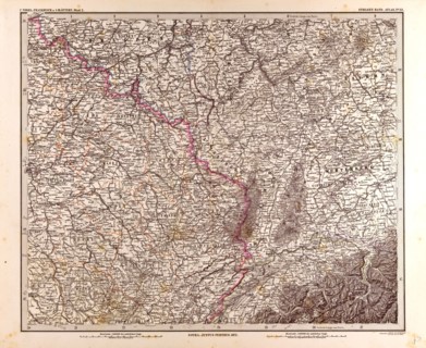 France map 1874 Gotha, Justus Perthes, 1872, Atlas. Perthes, Johan Georg Justus 1749 Ã¢â‚¬â€ú 1816,