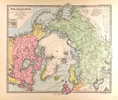 Polar Map  Gotha, Justus Perthes, 1872, Atlas. Perthes, Johan Georg Justus 1749 Ã¢â‚¬â€ú 1816,