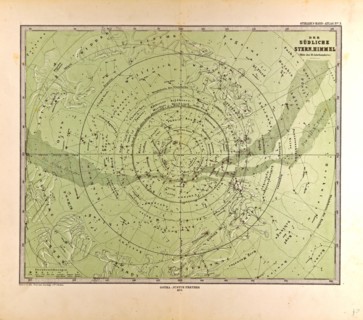 Southern Star Sky  Gotha, Justus Perthes, 1872, Atlas. Perthes, Johan Georg Justus 1749 Ã¢â‚¬â€ú