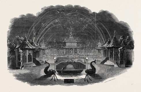 FIREWORK TEMPLE AT VAUXHALL, GREAT BRITAIN
