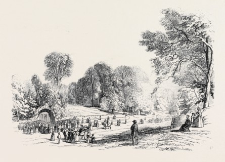 TISSINGTON WELL-DRESSING IN 1845, THE CEREMONY AT THE HALL WELL