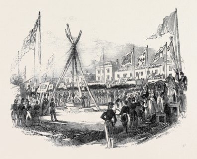 LAYING THE FOUNDATION STONE OF THE ROYAL BRITISH FEMALE ORPHAN ASYLUM, AT DEVONPORT