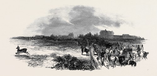 EASTER HUNT WITH THE ROYAL STAG HOUNDS, THE MEET AT STOKE COMMON