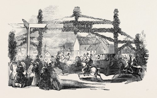 THE QUEEN'S VISIT TO STRATHFIELDSAYE, HER MAJESTY PASSING THROUGH BRACKNELL