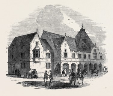 THE CORN EXCHANGE AND MARKET HALL, JUST ERECTED AT LICHFIELD