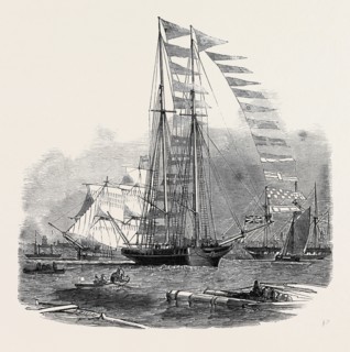 THE "TITANIA" SCHOONER YACHT, BUILT FOR MR. ROBERT STEPHENSON, C.E.