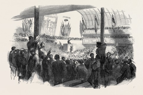 ELECTORAL MEETING IN THE SALLE MARTEL, PARIS
