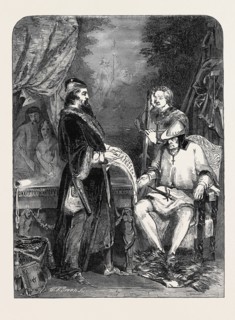 EXHIBITION OF THE NATIONAL INSTITUTION, NO. 45, "GALLIOTTI, THE ASTROLOGER, SHOWING LOUIS XI THE