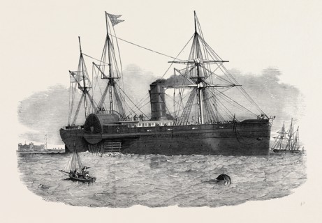 OCEAN STEAM NAVIGATION: THE UNITED STATES MAIL STEAMSHIP "ATLANTIC" ENTERING THE MERSEY