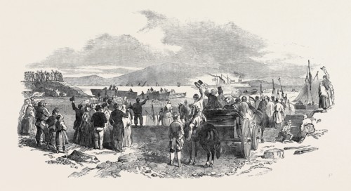 DEPARTURE OF THE "VICEROY" STEAMER FROM THE DOCK QUAY, GALWAY
