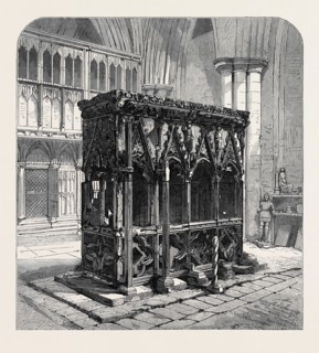 SHRINE IN ST. ALBAN'S ABBEY, RECENTLY DISCOVERED, 1873