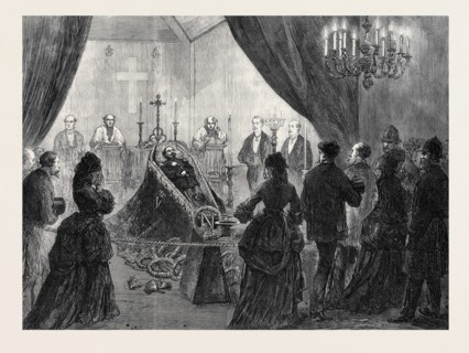 THE LATE EMPEROR NAPOLEON III: THE LYING IN STATE, CHISELHURST, 1873