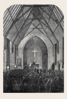 THE LATE EMPEROR NAPOLEON III: FUNERAL SERVICE IN ST. MARY'S CHAPEL, CHISELHURST, 1873