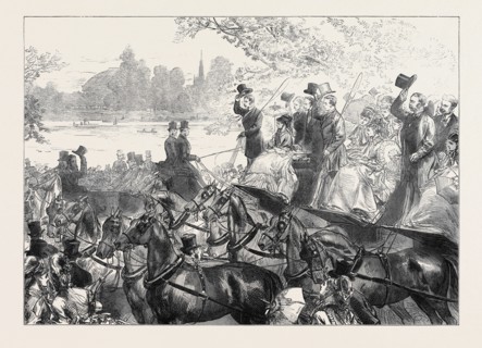 MEET OF THE FOUR-IN-HAND CLUB IN HYDE PARK, LONDON, 1873