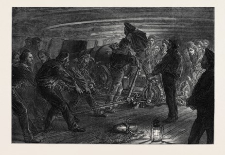 THE ROYAL NAVAL ARTILLERY VOLUNTEERS AT EXERCISE, 1873