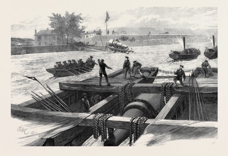 MODE OF TRANSPORTING LARGE GUNS FOR COAST DEFENCE, 1873