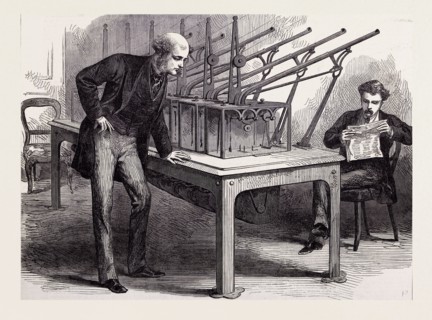 SKETCHES IN THE BANK OF ENGLAND: MACHINE FOR WEIGHING GOLD, 1873