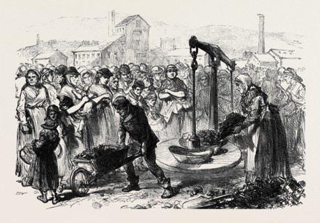 THE STRIKE IN SOUTH WALES: COAL FAMINE AT MERTHYR, "A PENN'ORTH OF COALS", 1873