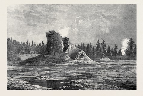 THE GIANT GEYSER, MONTANA, NORTH AMERICA, 1873