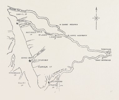 THE WAR IN CHINA: OFFICIAL PLAN OF CAPTAIN ELLIOT'S ENGAGEMENT IN ESCAPE CREEK, CANTON RIVER, MAY