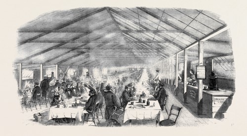DINNER GIVEN TO THE OPERATIVES OF MESSRS. HORROCKS, MILLER, AND CO., AT MANCHESTER, UPON THEIR