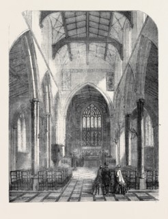 THE CHURCH OF ST. PETER, RESTORED, AT SUDBURY.