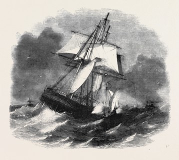 LIVERPOOL PILOT BOAT: HOISTING PILOT ON BOARD IN HEAVY WEATHER