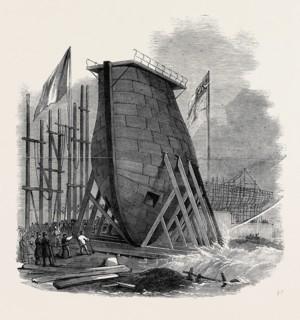 LARGE NEW CAISSON FOR THE EAST AND WEST INDIA DOCK COMPANY
