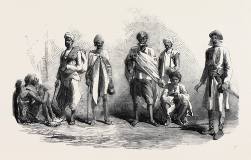 HINDOO THUGS AND POISONERS, FROM A DRAWING BY MR. W. CARPENTER, JUN.