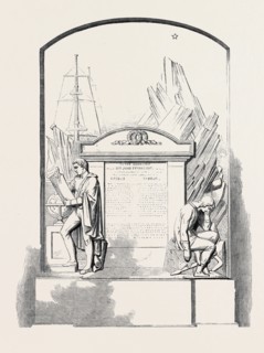 MONUMENT TO SIR JOHN FRANKLIN AND HIS COMPANIONS IN THE PAINTED HALL OF GREENWICH HOSPITAL.