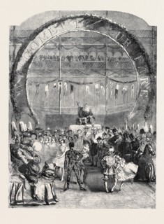 OLD FATHER CHRISTMAS ATTENDED BY A MOTLEY GROUP UNDER THE DIRECTION OF THE LORD OF MISRULE